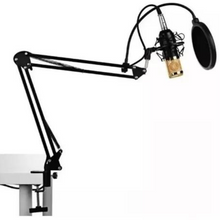 Carregar imagem no visualizador da galeria, Kit youtuber podcast Com Microfone Condensador Braço Articul