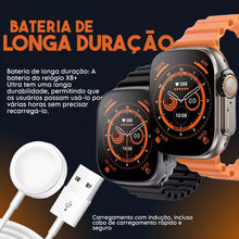 Carregar imagem no visualizador da galeria, Relógio Smartwatch X8 Ultra Tela HD 49mm (LARANJA)