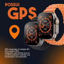 Carregar imagem no visualizador da galeria, Relógio Smartwatch X8 Ultra Tela HD 49mm (LARANJA)