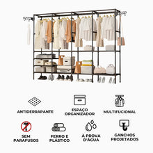 Carregar imagem no visualizador da galeria, Guarda-Roupa Organizador com 4 colunas