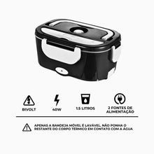 Carregar imagem no visualizador da galeria, Marmita Elétrica Portátil Bivolt - PRETO
