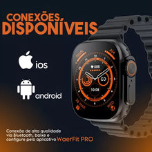 Carregar imagem no visualizador da galeria, Relógio Smartwatch X8 Ultra Tela HD 49mm (LARANJA)
