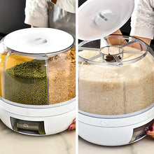 Carregar imagem no visualizador da galeria, Dispenser De Alimentos E Grãos Giratório Com 6 Divisões
