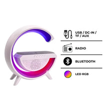 Carregar imagem no visualizador da galeria, Luminária Inteligente com Caixa De Som e Carregador Indução
