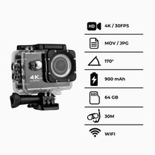 Carregar imagem no visualizador da galeria, Câmera Filmadora Action Pro 4K Sports ULTRA-HD Wi-fi
