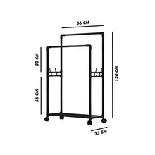 Carregar imagem no visualizador da galeria, Cabideiro Duplo Arara Multiuso Móvel
