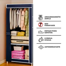 Carregar imagem no visualizador da galeria, Guarda Roupa Closet Dobrável Organizador com Capa de Tecido
